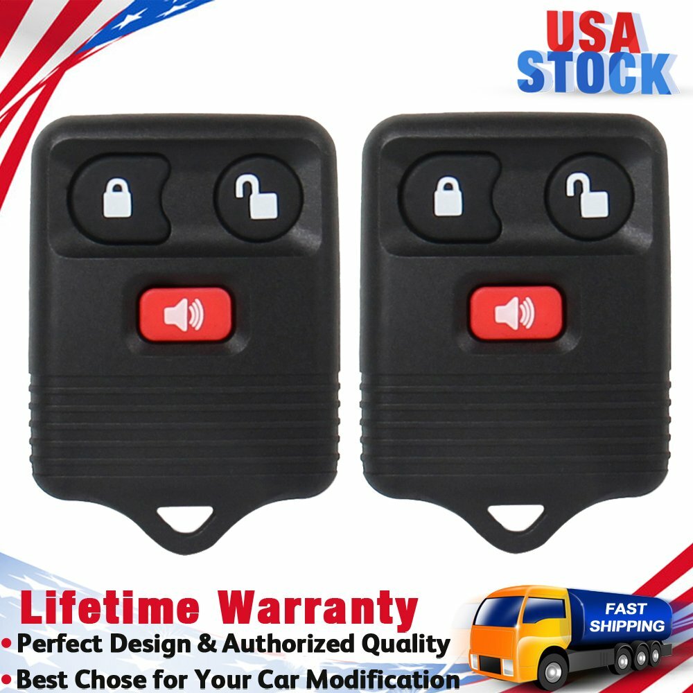 2x Black Keyless Entry Remote Control Key Fob Transmitter Replacement Clicker US