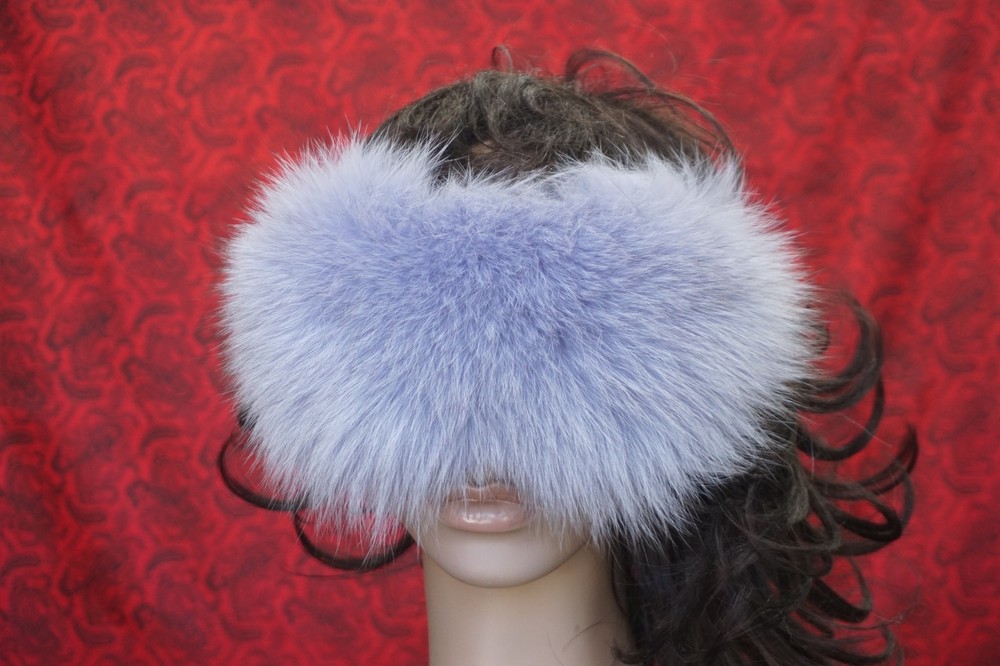 Lilac Fox Fur Sleep Mask Blindfold