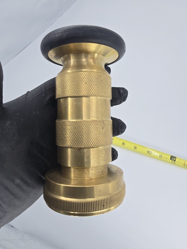 FIRE HOSE NOZZLE 2-1/2" NST BRASS SPRAY NOZZLE