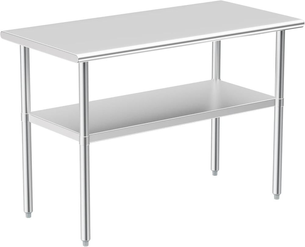 Stainless Steel Table 24x72 Heavy Duty w/ Undershelf