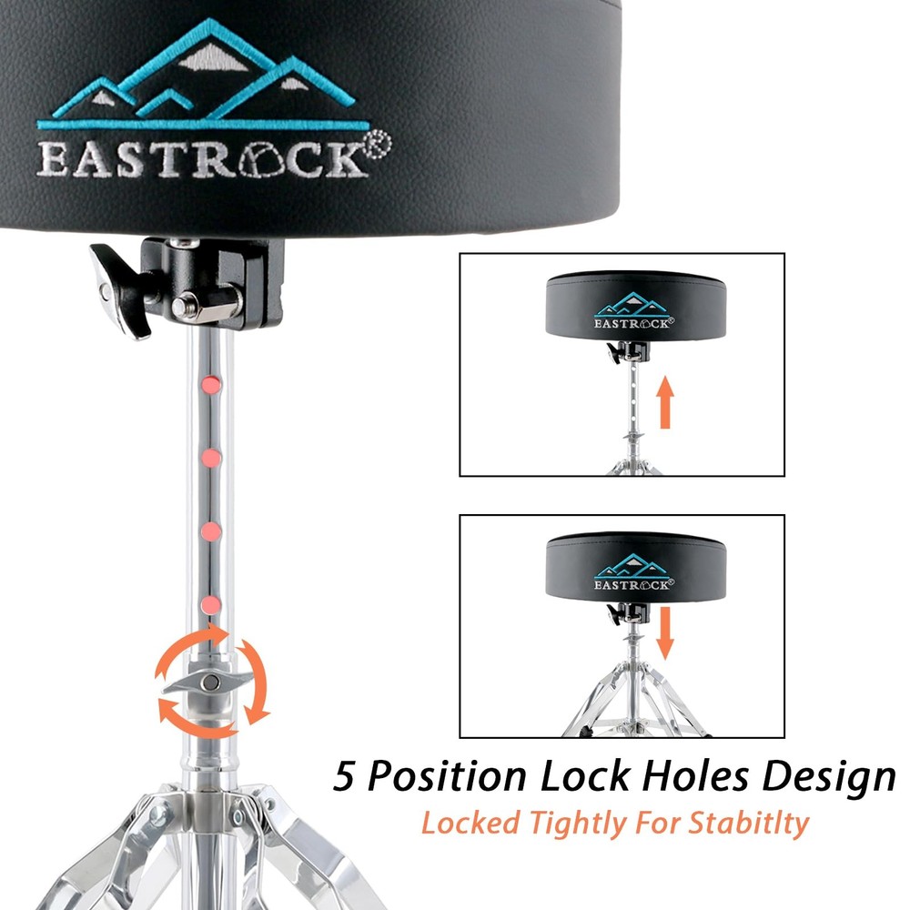 Drum Throne Drum Stools with 4 Legs Support,Universal Height Adjustable Drum ...