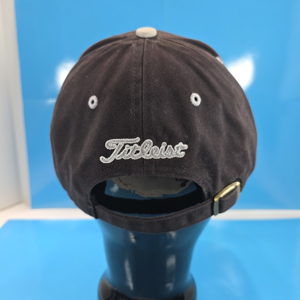 Titleist Golf Hat Cap Black Preowned Adjustable Strap Signed