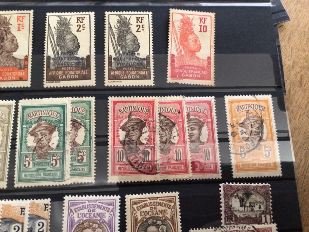 French Colonies mounted mint & used stamps duplication A12949