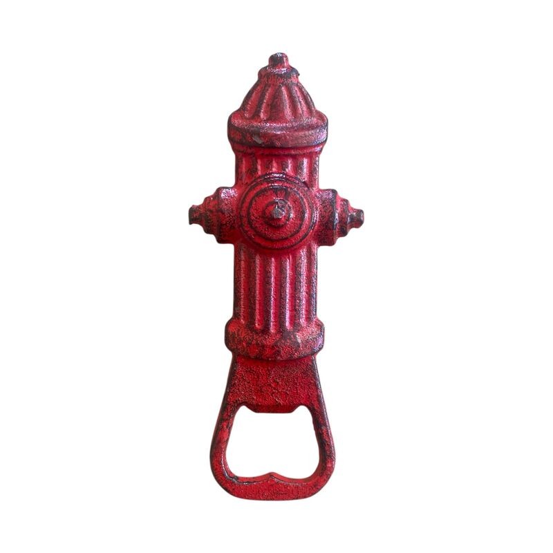 Red Cast Iron Fire Hydrant Bottle Opener Man Cave Barware