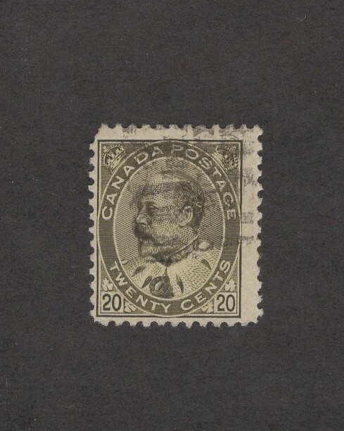 Canada Scott 94 - Edward VII. 20 Cent Single. Used.    #02 CAN94b