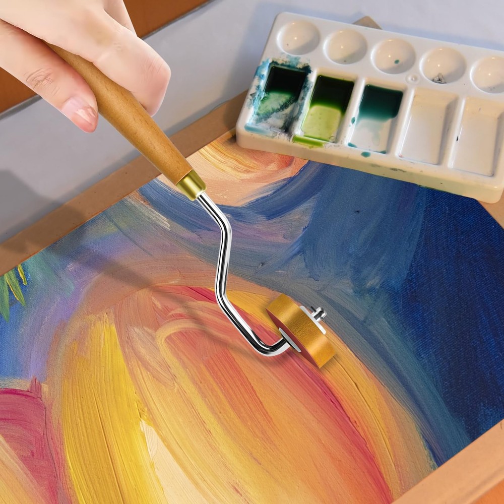 3pcs Rubber Rollers Brayer - Brayer Rollers for Crafting, Ink Roller Set with...