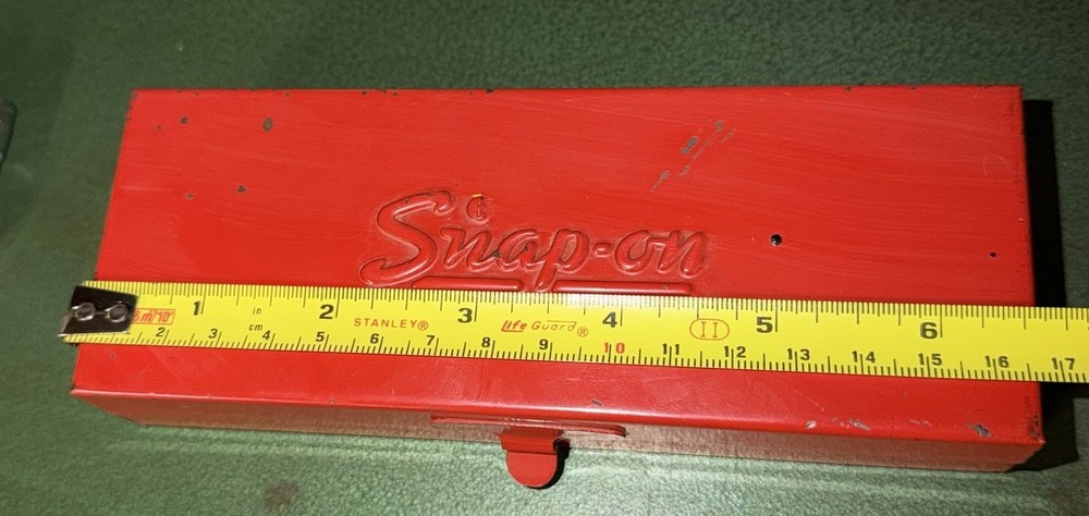 Snap On Empty Red Tin Vintage USA