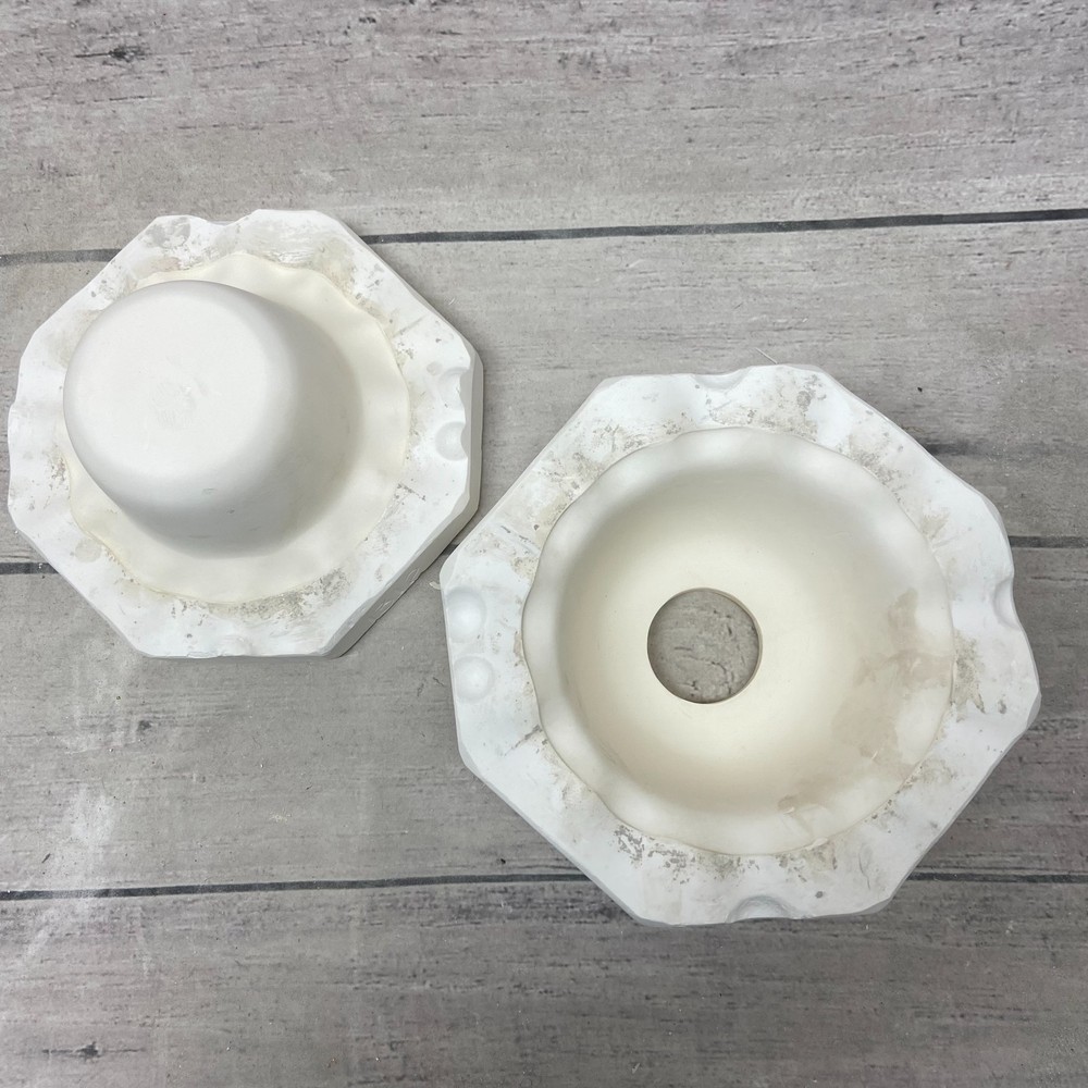 Vintage 1997 Boothe Ceramic Casting Mold LG Scallop Dip Insert Pour Solid #1312