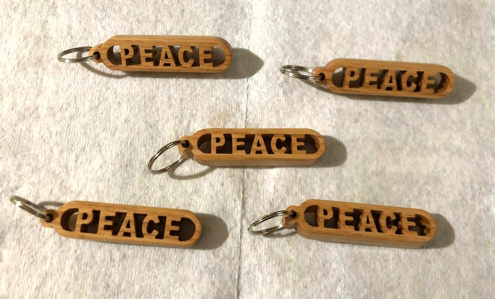 Custom Handmade Solid Oak Name Keychain – Hand-Cut Scroll Saw Art