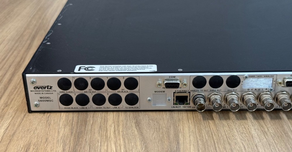 Evertz 5600MSC Master Clock/SPG Broadcast Quality Master Sync & Clock Generator