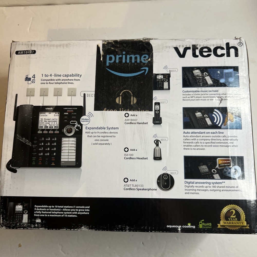 VTech AM18447 Business Office Phone System Main Console