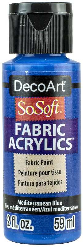 SoSoft Fabric Acrylic Paint 2oz Mediterranean Blue