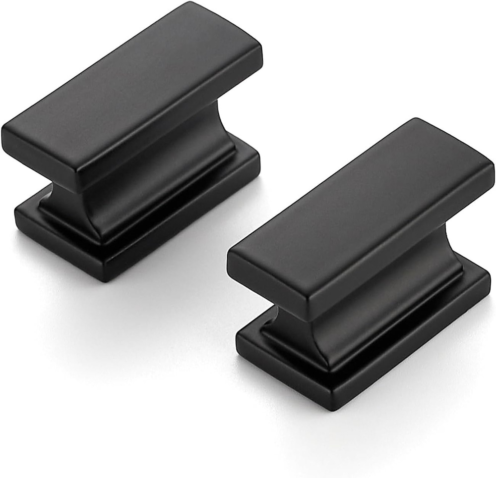 25 Pack Single Hole Matte Black Cabinet Pulls, Heavy Duty Kitchen Drawer & Cupbo