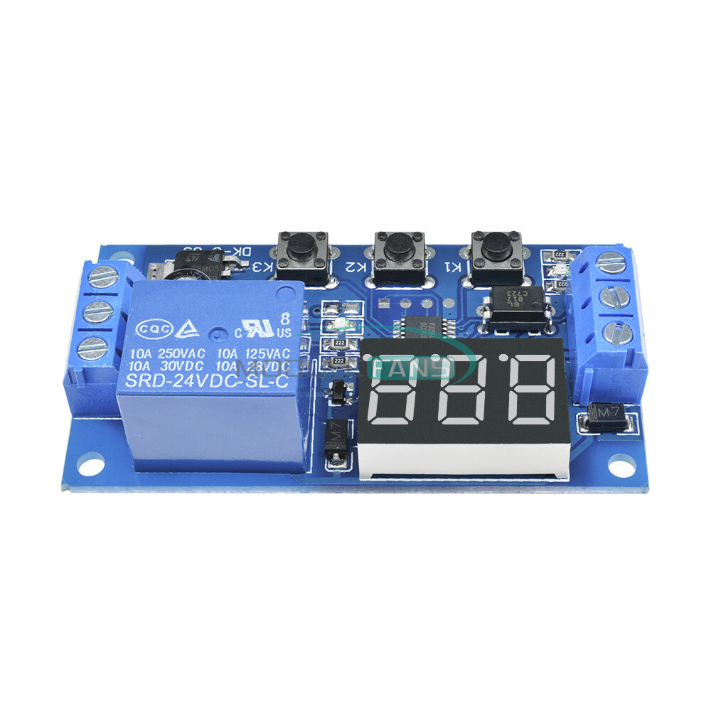24V Digital LED Trigger Delay Time Cycle Timer Control Switch Relay Module