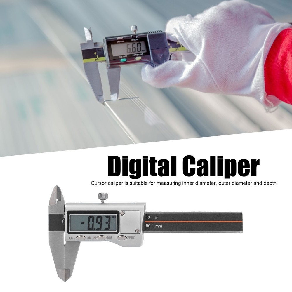 Vernier Caliper 0‑50mm Portable Mini Digital Rust Industrial Measuring Tool
