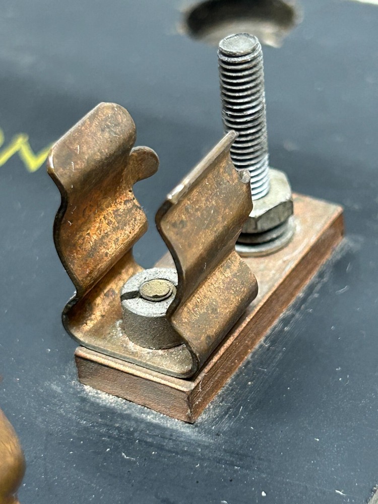 Vtg BARKELEW 20A Solid Copper Connectors Pull Out Lectrical Cylinder Fuse Panel