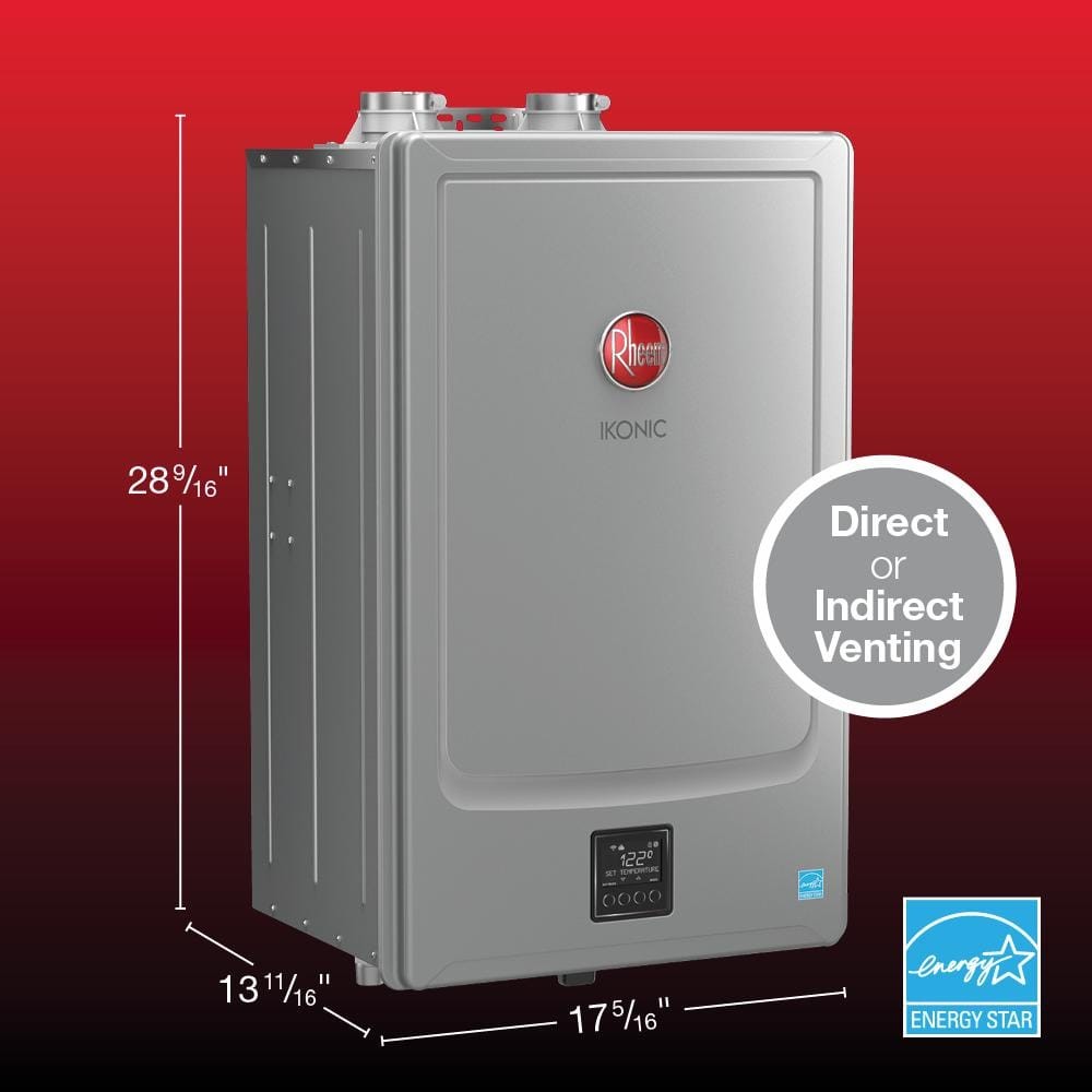Rheem, IKONIC 11.2 GPM Indoor or Outdoor Natural Gas Tankless ECOH200IN