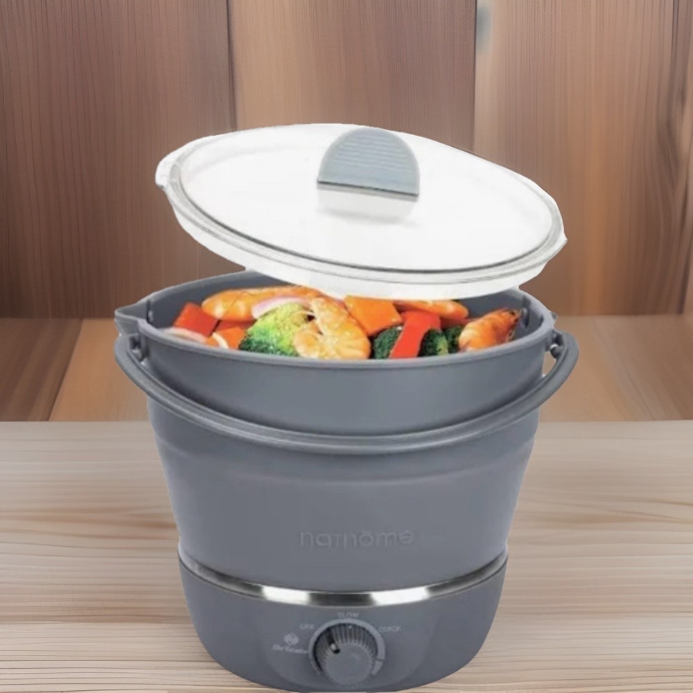 Nathome Multi-function Electric Caldron Collapsible Silicone