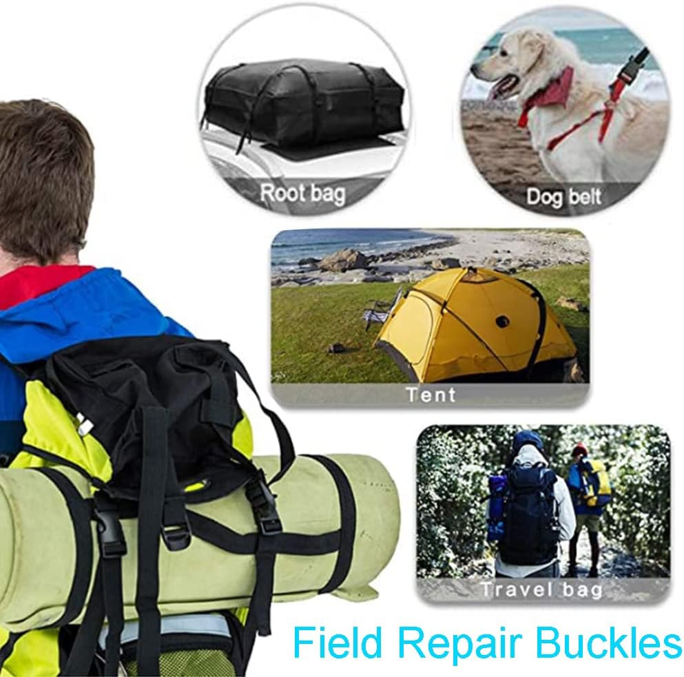 6 Pack 1" Buckle Quick Side Release Buckles Dual Adjustable No Sewing Clips Snap