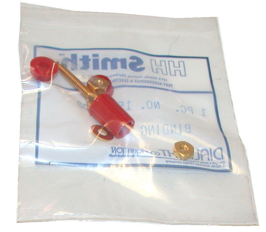 NEW RED HH SMITH DIALIGHT BINDING POST MODEL 1517-102  (25 AVAILABLE)