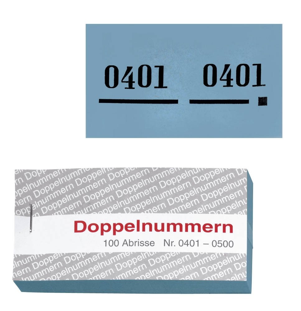 Double Blue Numbers White 500