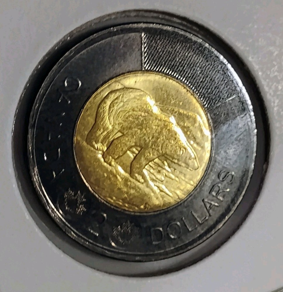 2022 BLACK RING Canada two dollar $2 toonie