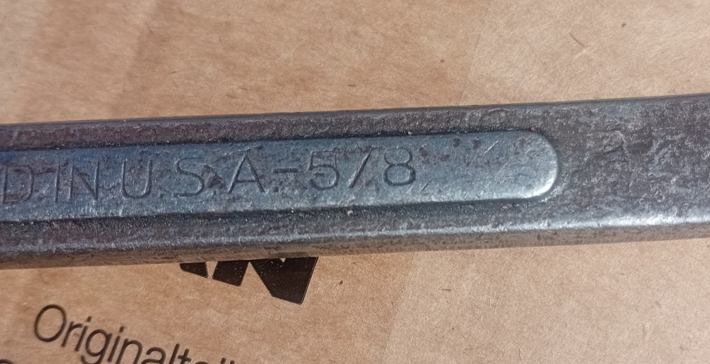 Vintage USA made Ring Spanner 5/8" x 11/16" READ DISCRIPTION