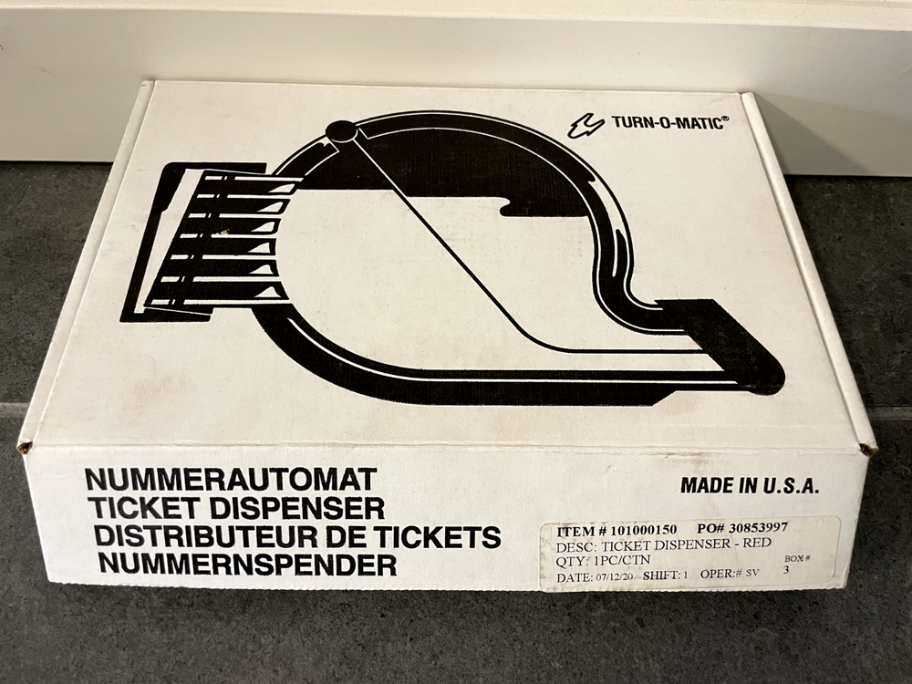 Turn-O-Matic 2-Digit Digital Take A Number System with Free Ticket Roll