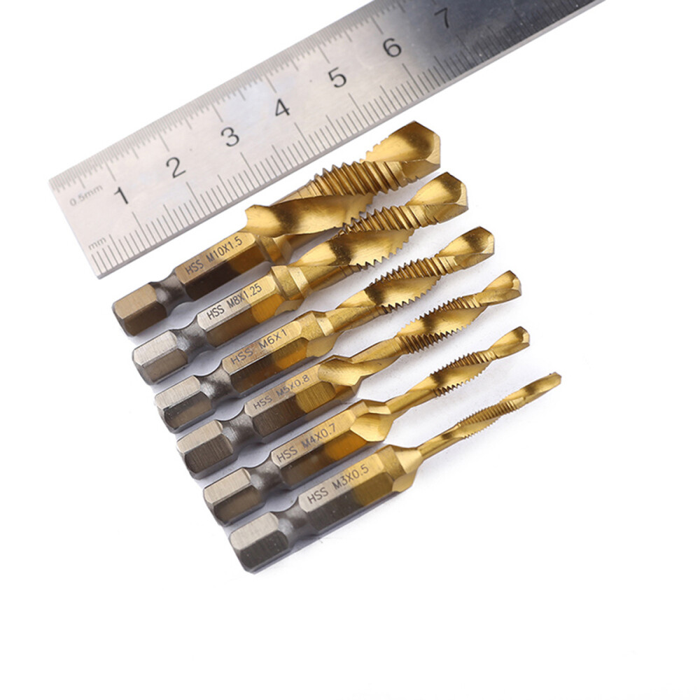 6PCS Practical Cobalt Stubby Drill Bit Set High Drill Set Screw Machine