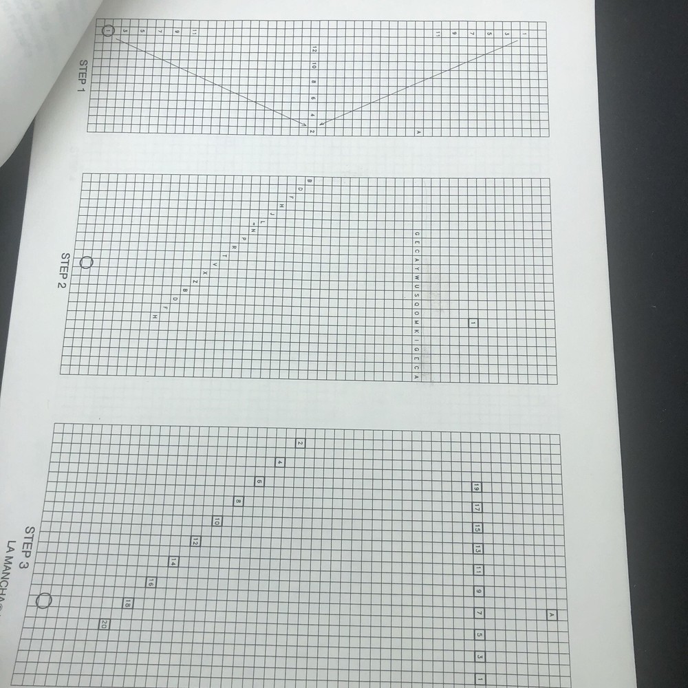 Vtg La Mancha Ruth Dilts Needlepoint String Art Geometric Pattern Only 1991