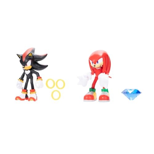 Sonic The Hedgehog 4" Action Figure 2 Pack Knuckles & 4", & Shadow