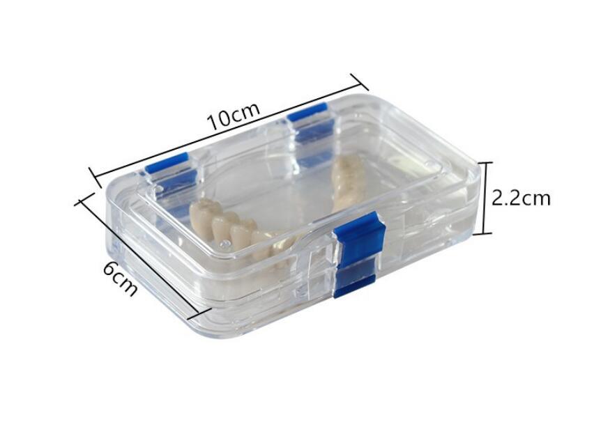 Hinged Display Jewelry Box Membrane Case Denture False Inlay Teeth Fragile 1pc