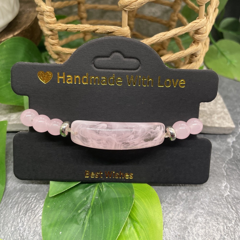 Handmade Bead Stackable 6.5” Plus Stretch Bracelet Bar New Free Ship B8566