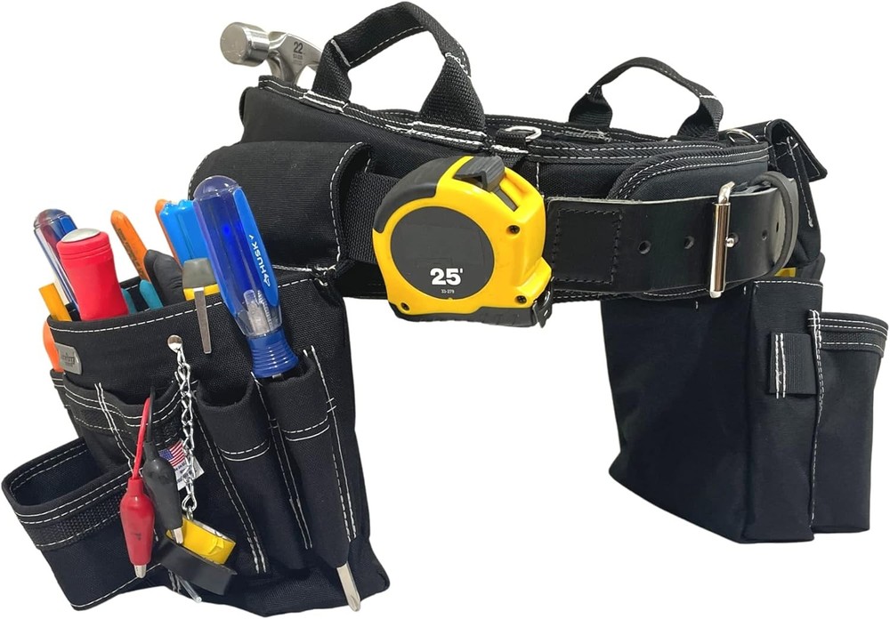 BOULDER BAG Ultimate Electrician's MAX Combo with Comfort Back Support Tool Belt