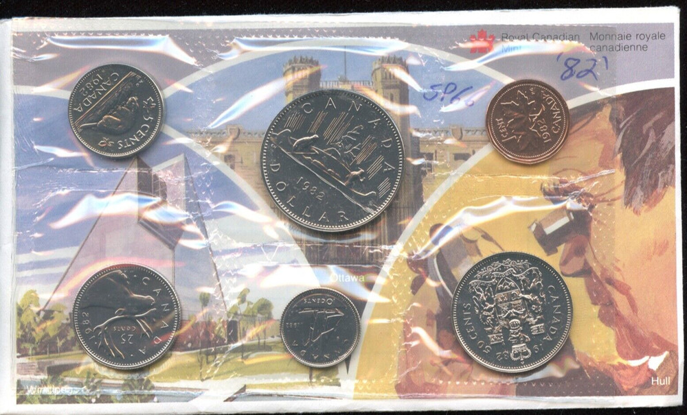 1982 Canada Uncirculated Prooflike Set - Original Envelope and COA