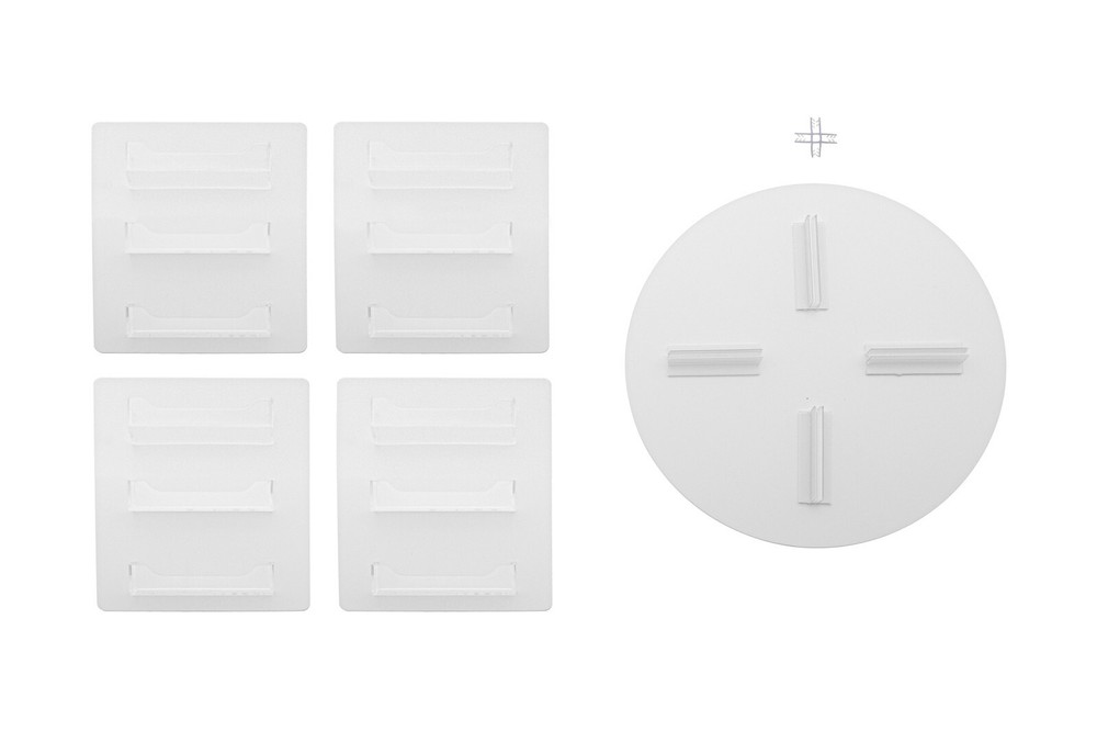 24 Multi Pockets Rotating Countertop Organizer Display Premium White