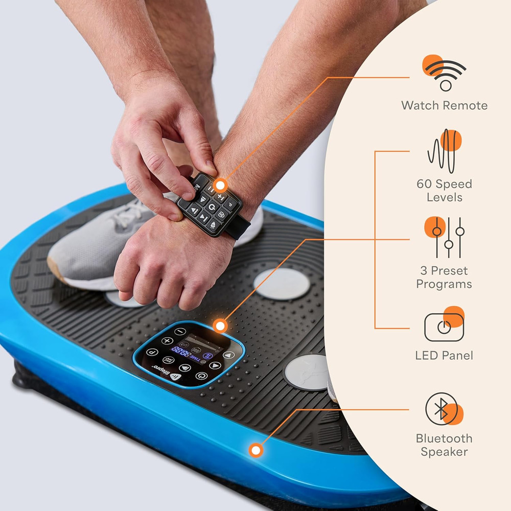 Rumblex plus 4D Vibration Plate Exercise Machine - Triple Motor Oscillation, Lin
