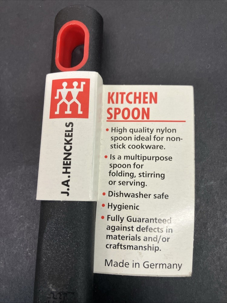 J A Henckles Solid Spoon Nylon 11" New Old Stock Gray