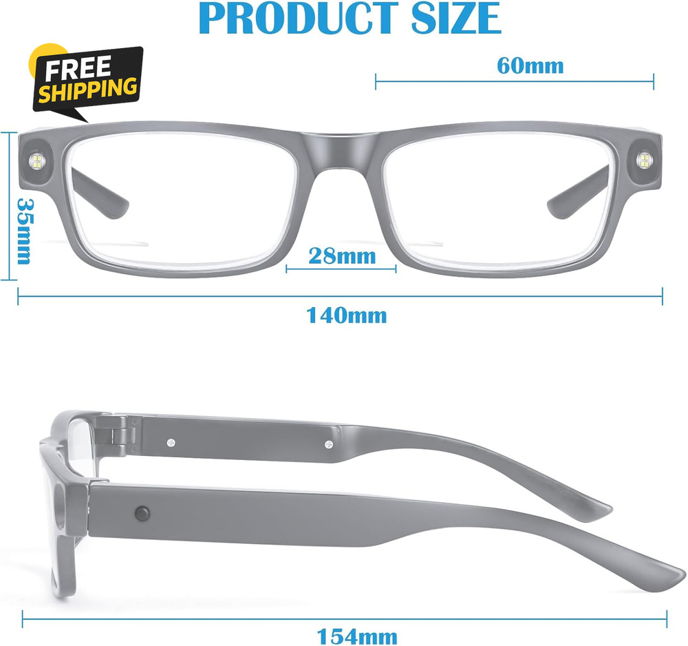 200% Magnifying Glasses with Light,Usb Rechargeable LED Lighted Magnifying