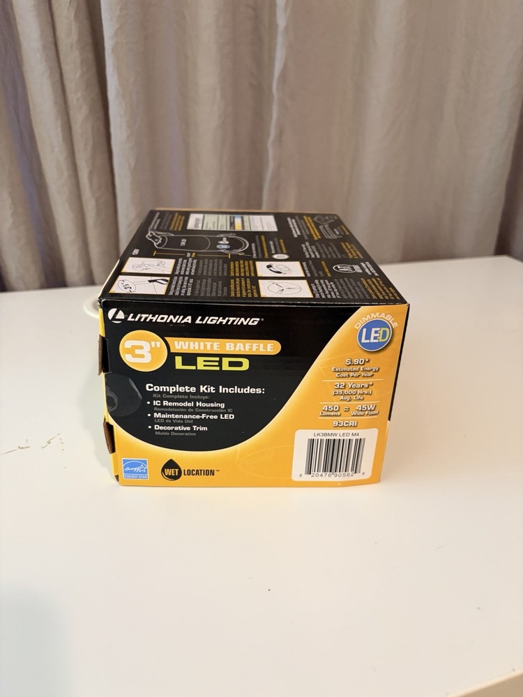 Lithonia Lighting 3 in. Recessed Baffle Integrated LED Light Kit Matte