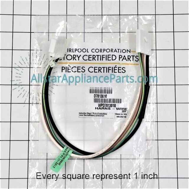 Whirlpool Icemaker Wire Harness WPD7813010