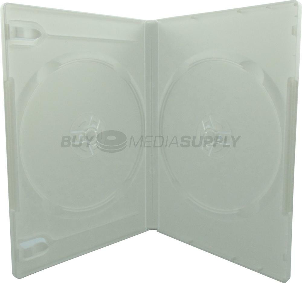 14mm Standard White Double 2 Discs DVD Case Lot