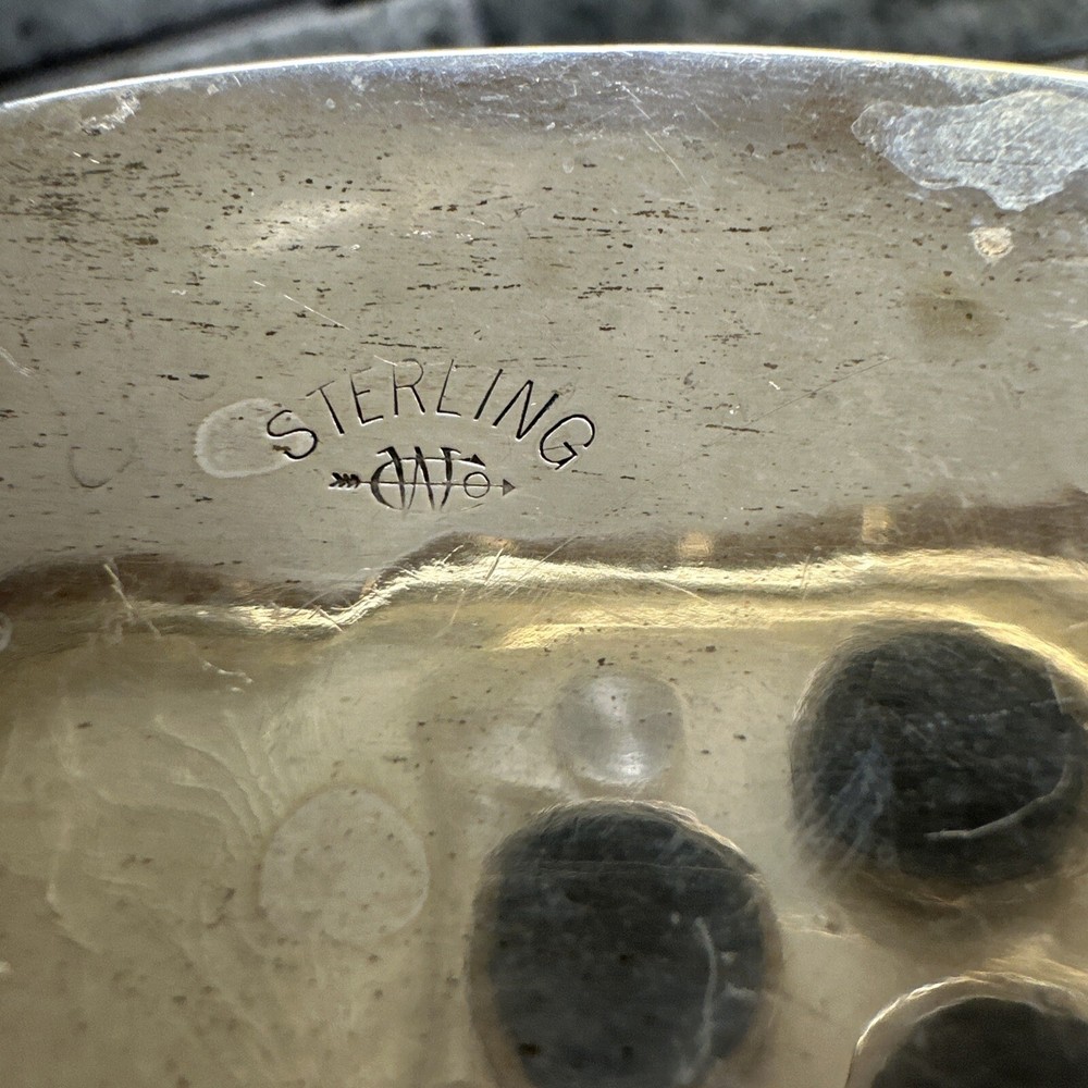 WEBSTER STERLING SILVER HANDLED BASKET BOWL ART DECO