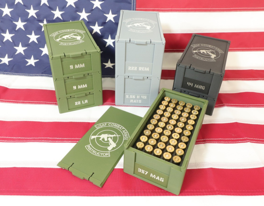Stackable Ammo Boxes - USAF Combat Arms Instructor - No Live Ammo!