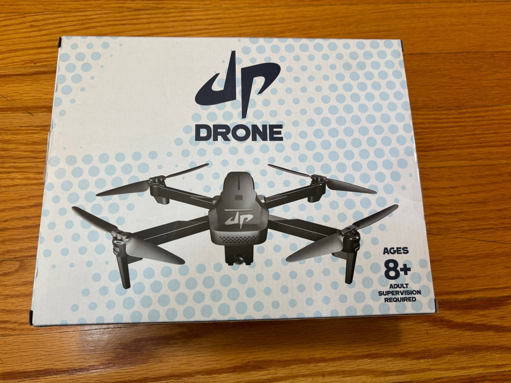 DP Drone Black Folding Quadcopter Brand New