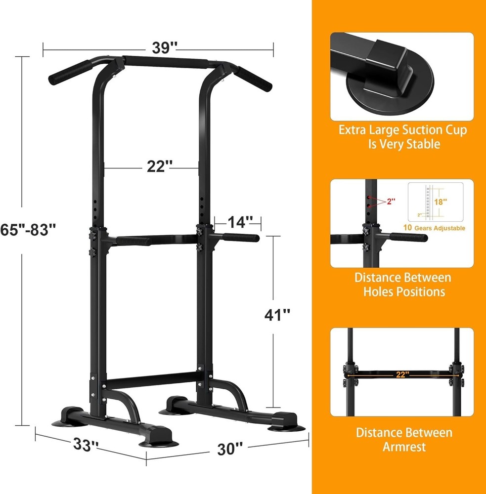 Power Tower Pull Up Dip Station Multi-Function Fitness Equipment Strength