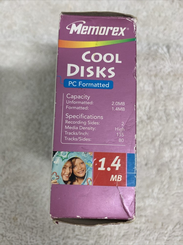 10 Pack Memorex 2HD 3.5" Computer Diskettes PC Format Cool Disks New Open Box