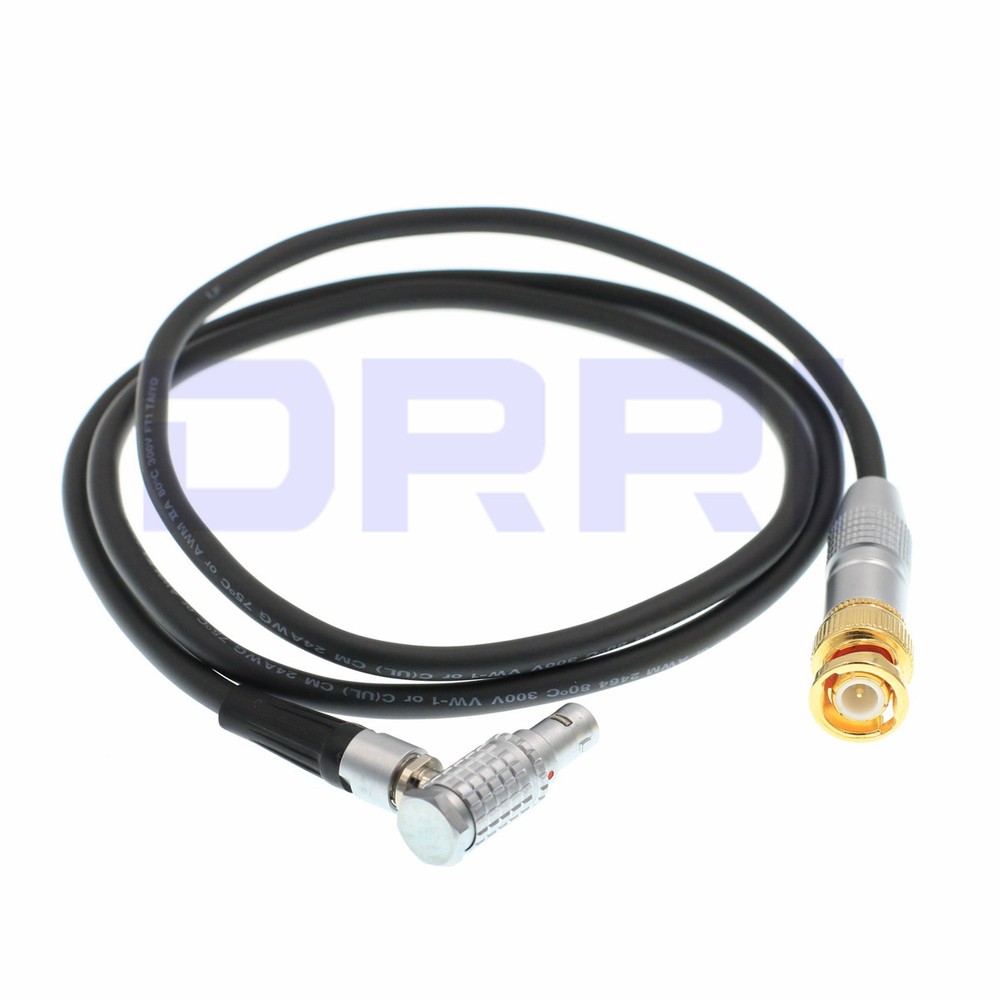 Right angle BNC to 5 pin male TIME CODE Cable ARRI ALEXA Mini camera