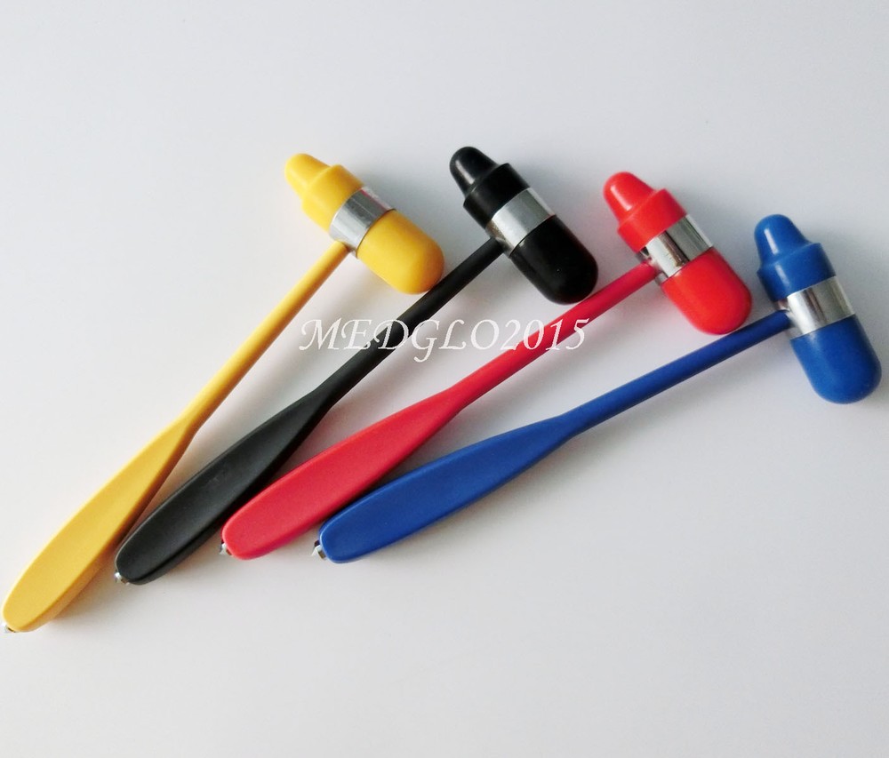4pcs colour mixture Nerve reflex hammer Plexor percussion clinics hammer nerve