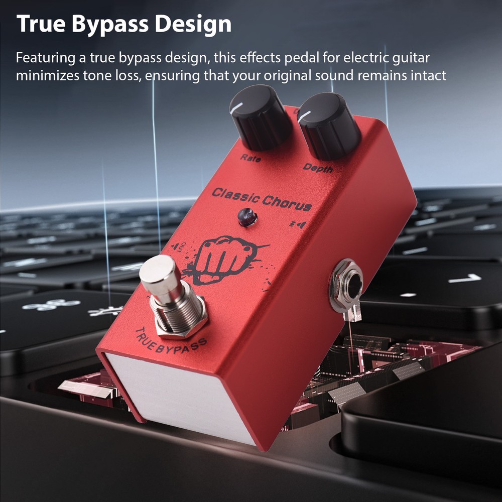 Guitar Effects Pedal Classic Chorus With True Bypass Rate/Depth Controls APTT